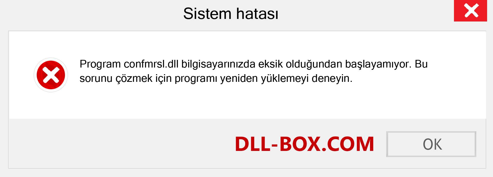 confmrsl.dll dosyası eksik mi? Windows 7, 8, 10 için İndirin - Windows'ta confmrsl dll Eksik Hatasını Düzeltin, fotoğraflar, resimler